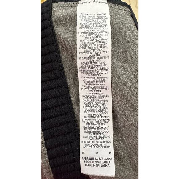 NIKE Victory Shape No-Wire Sports Bra Grey Black Swoosh - Medium - Picture 5 of 6